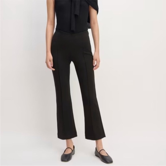 Everlane The Dream Kick Flare Mid Rise Knit Pant Black - Picture 1 of 10
